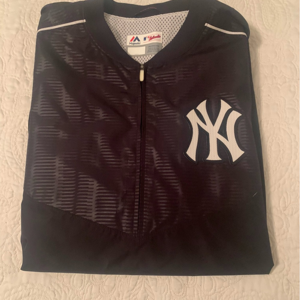 Majestic Navy Blue Yankees Lightweight Pullover - Picture 6 of 6